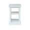 International Concepts Rectangle Hampton Accent Table with Shelves, 16 W, 16 L, 26 in H, Wood, White OT08-70A - alternate 7